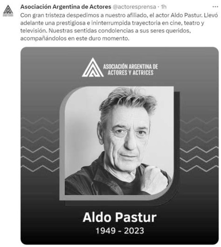 Argentine Actor Aldo Pastur Cause of Death, Age, Biography