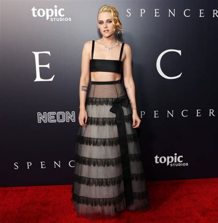 Kristen Stewart Sparkles in Ab-Baring Bra Top at Spencer Premiere  — Celebwell